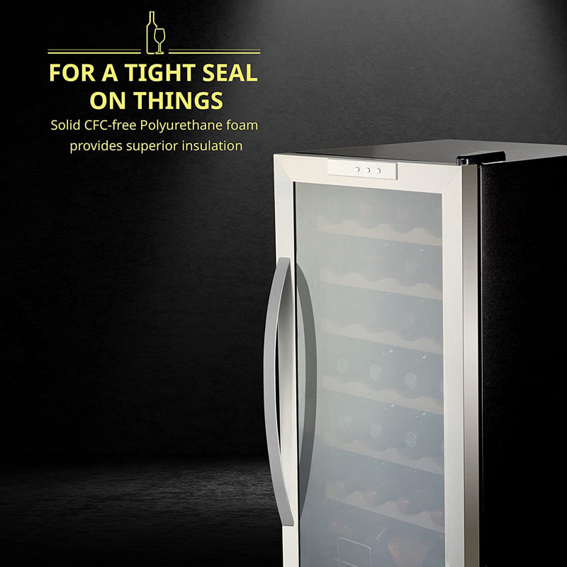 Schmécké 28 Bottle Compressor Wine Cooler Refrigerator w/Lock Large